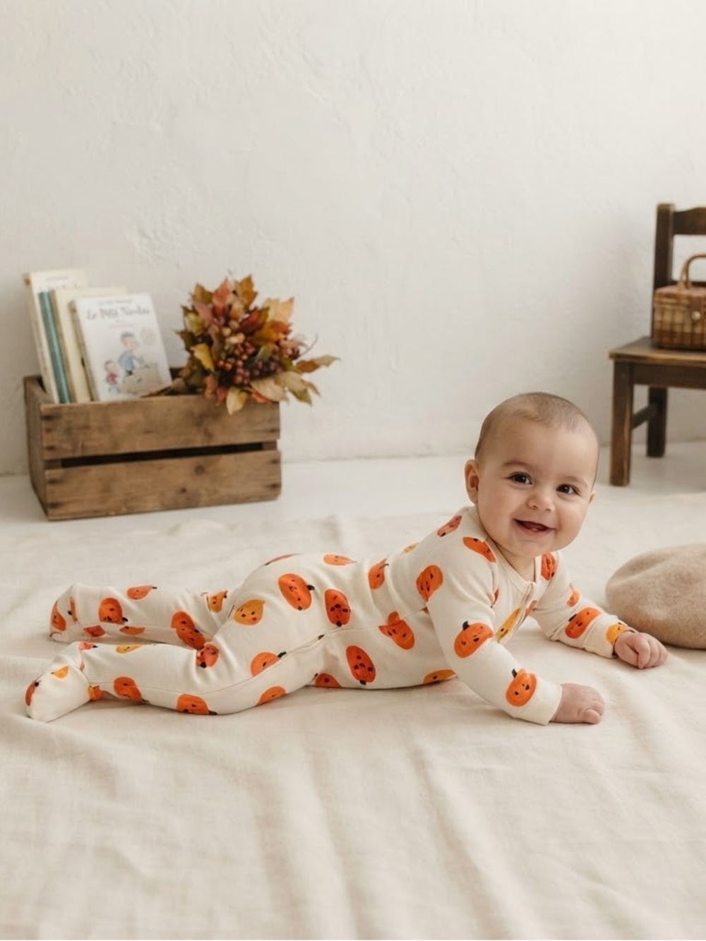 Old Navy Halloween Jack-O-Lantern 2 Way Zipper Footed Sleeper